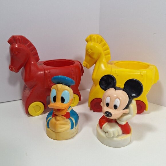 Illco Disney Mickey Donald Rolling Horse For Castle Playset Vintage - Picture 3 of 14